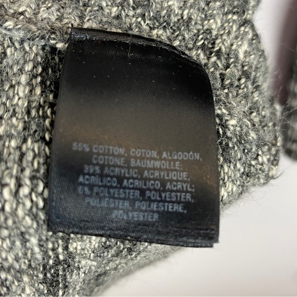 Field Flower Cowl Neck Cotton Blend Knit Sweater Medium Heathered Grey - Picture 9 of 14